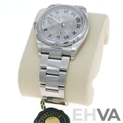 Boxed Rolex Datejust 36, Diamond Dial Bezel Watch - MK2184
