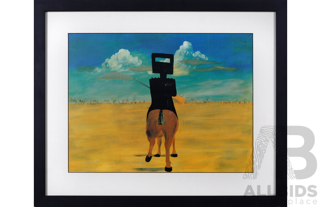 Sidney Nolan, (20th Century, Australian, 1917-1992), Ned Kelly (1946), Reproduction Colour Print of the Original, 58.5 x 71 cm (frame)