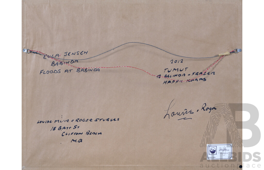 Eula Jensen, (20th Century, Australian, Working C1980s), Floods at Babinda, Queensland, Watercolour and Oil, 59 x 77 cm (frame)