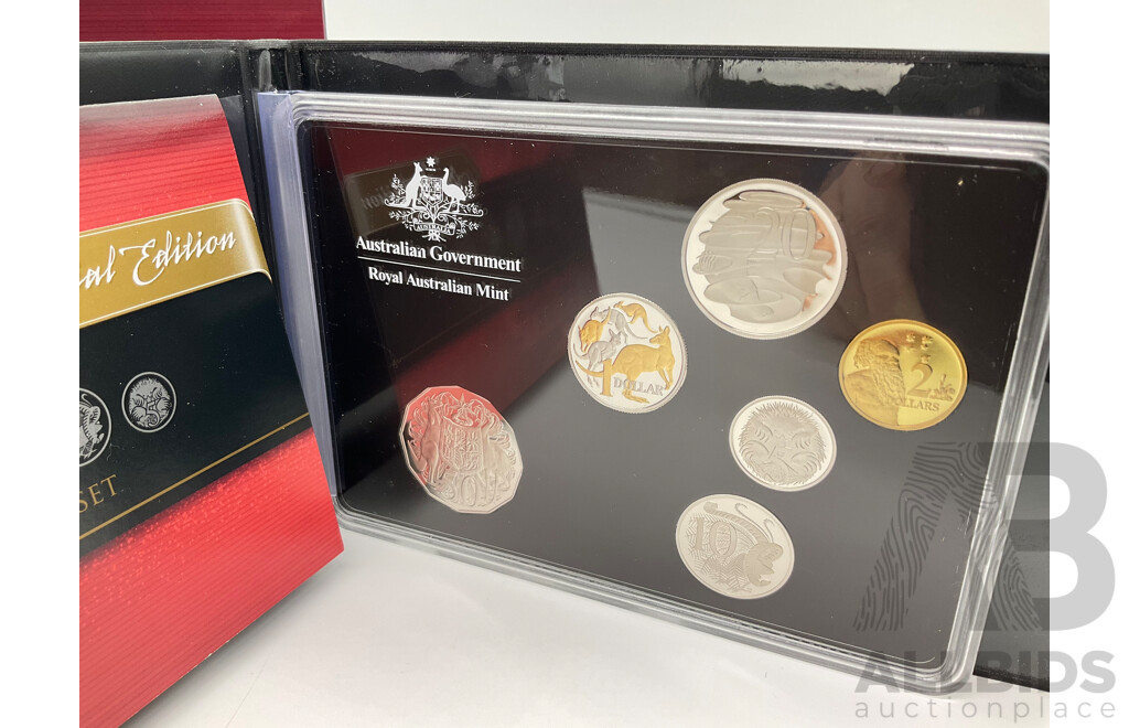 Australian RAM 2014 Six Coin Proof Set with Gold Plated One Dollar