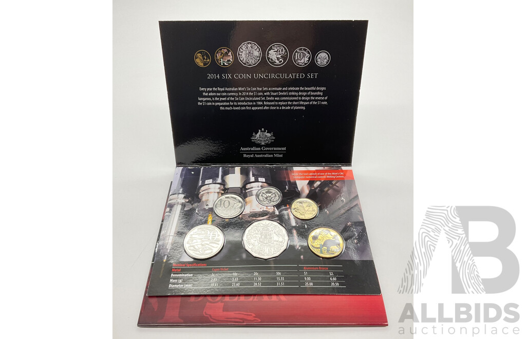 Australian RAM 2014 UNC Six Coin Proof Set