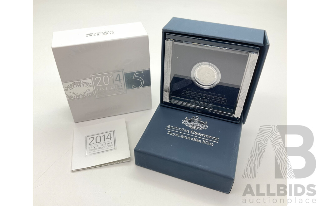 Australian RAM 2014 Five Cent Silver Proof Coin .999