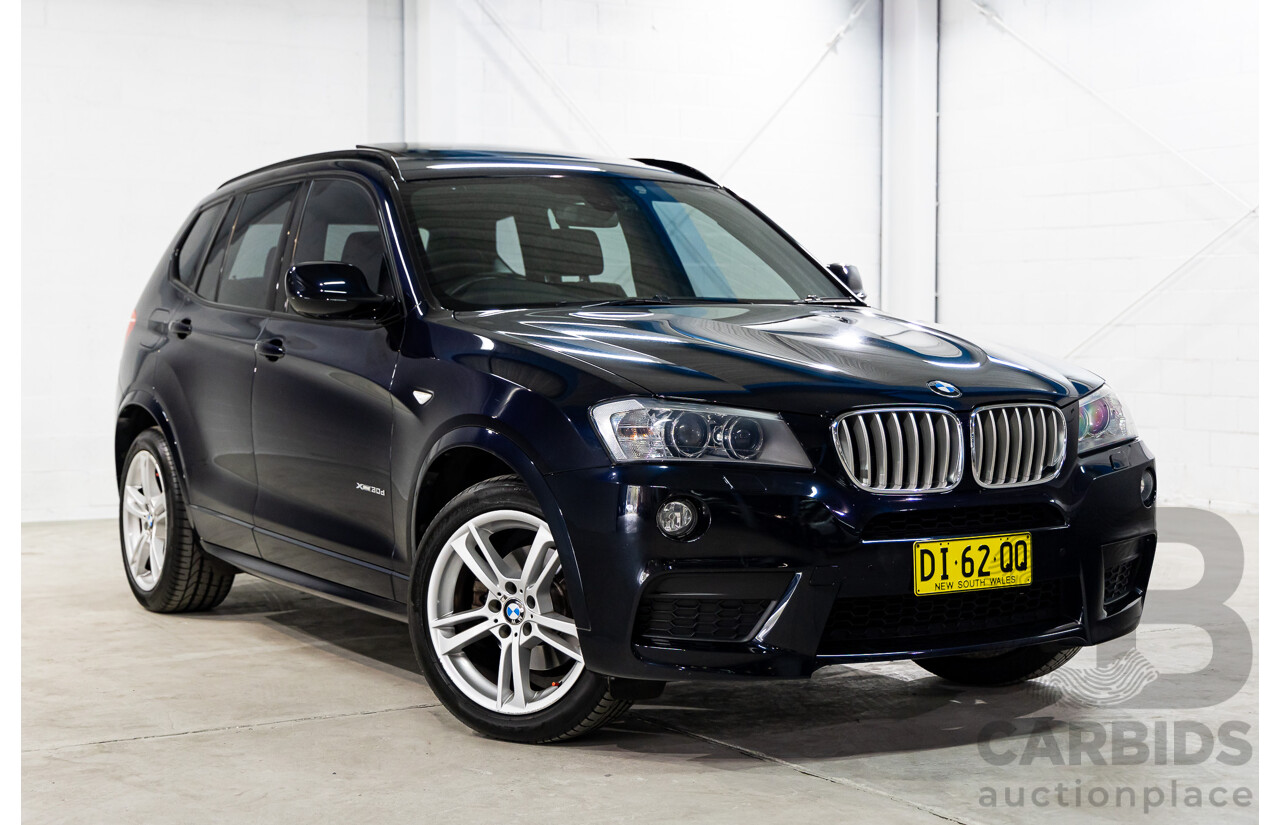 9/2013 BMW X3 Xdrive 30d M Sport F25 MY13 4d Wagon Carbon Black Metallic Turbo Diesel 3.0L