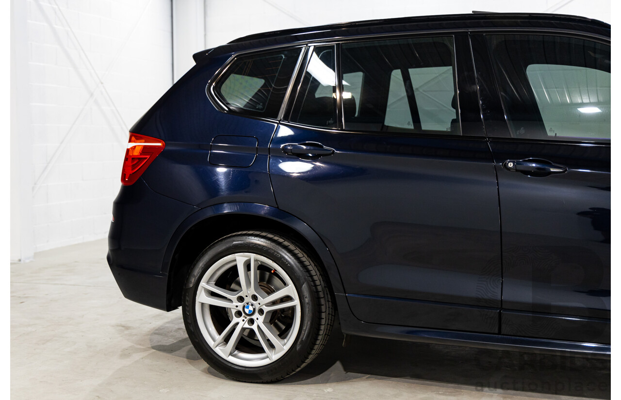 9/2013 BMW X3 Xdrive 30d M Sport F25 MY13 4d Wagon Carbon Black Metallic Turbo Diesel 3.0L