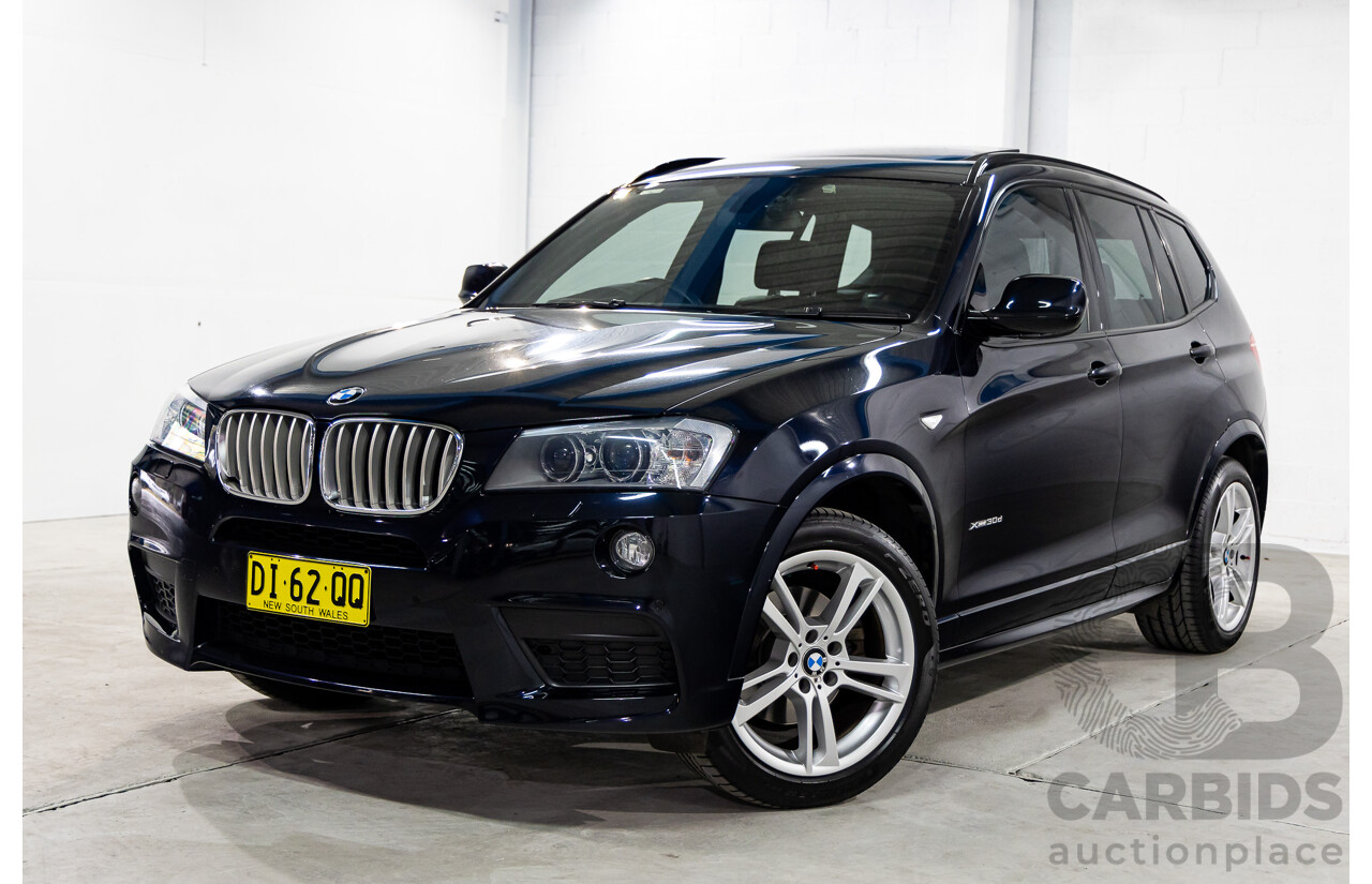 9/2013 BMW X3 Xdrive 30d M Sport F25 MY13 4d Wagon Carbon Black Metallic Turbo Diesel 3.0L