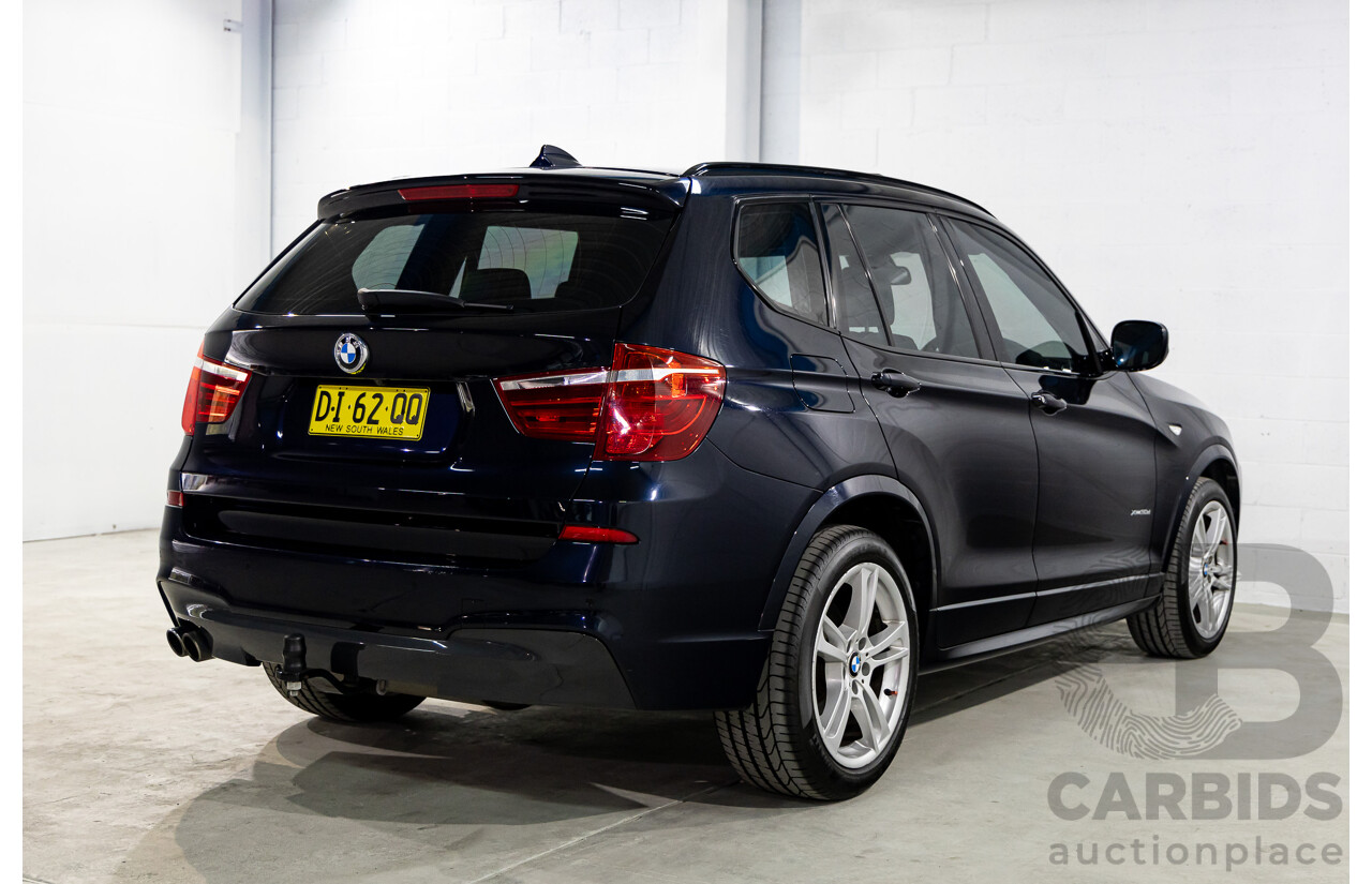 9/2013 BMW X3 Xdrive 30d M Sport F25 MY13 4d Wagon Carbon Black Metallic Turbo Diesel 3.0L