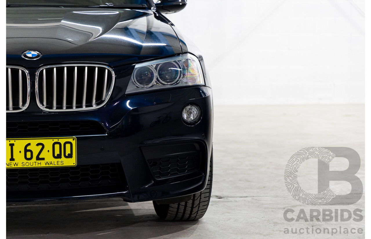 9/2013 BMW X3 Xdrive 30d M Sport F25 MY13 4d Wagon Carbon Black Metallic Turbo Diesel 3.0L