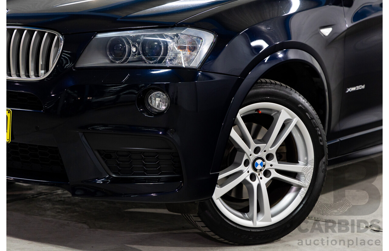 9/2013 BMW X3 Xdrive 30d M Sport F25 MY13 4d Wagon Carbon Black Metallic Turbo Diesel 3.0L