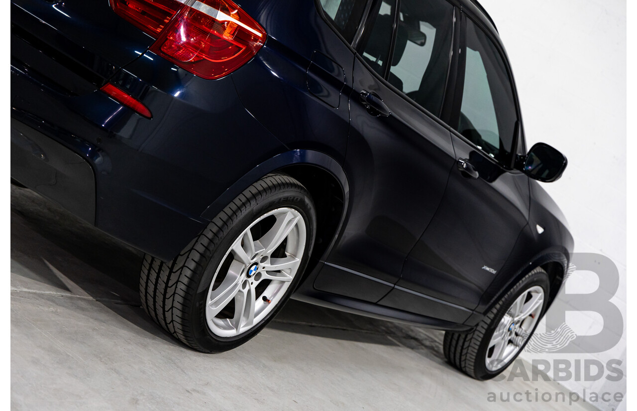 9/2013 BMW X3 Xdrive 30d M Sport F25 MY13 4d Wagon Carbon Black Metallic Turbo Diesel 3.0L