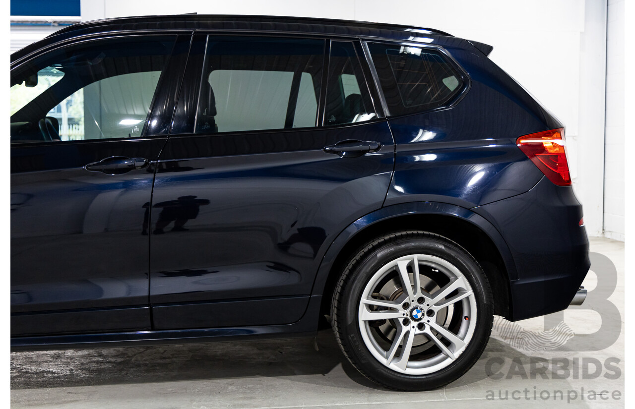 9/2013 BMW X3 Xdrive 30d M Sport F25 MY13 4d Wagon Carbon Black Metallic Turbo Diesel 3.0L