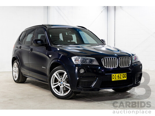 9/2013 BMW X3 Xdrive 30d M Sport F25 MY13 4d Wagon Carbon Black Metallic Turbo Diesel 3.0L