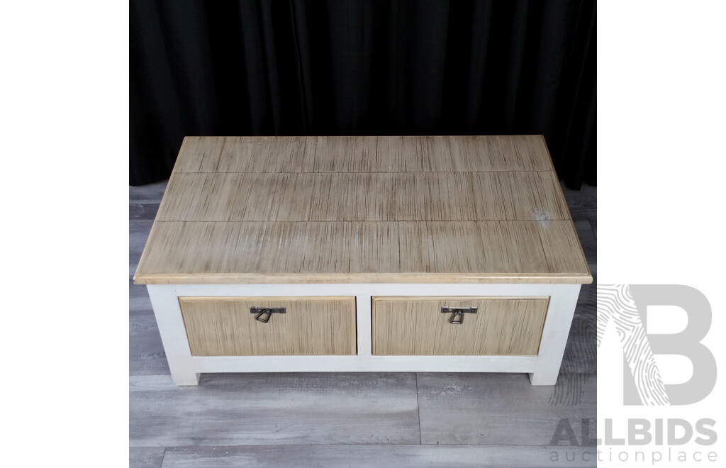 Modern Timber Coffee Table with Double Sided Drawers