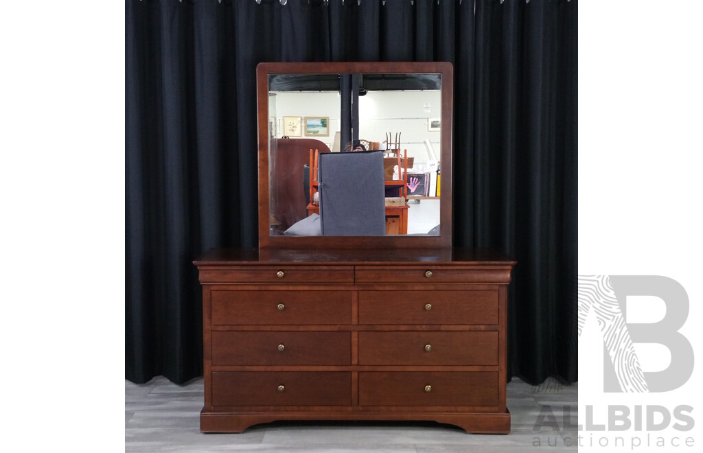 Large Modern Mirrored Back Dresser by Eastgate Furniture