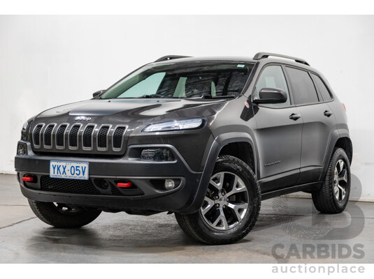 09/2014 Jeep Cherokee Trailhawk (4x4) KL 4d Wagon Granite Crystal Pearl V6 3.2L