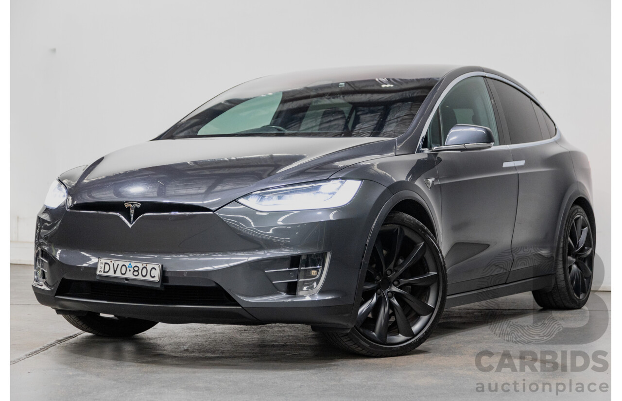 04/2018 Tesla Model X 75D (AWD) 75XB MY18 4d Wagon Midnight Silver Metallic Dedicated Electric EV - 7 Seater