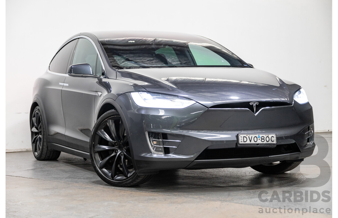 04/2018 Tesla Model X 75D (AWD) 75XB MY18 4d Wagon Midnight Silver Metallic Dedicated Electric EV - 7 Seater