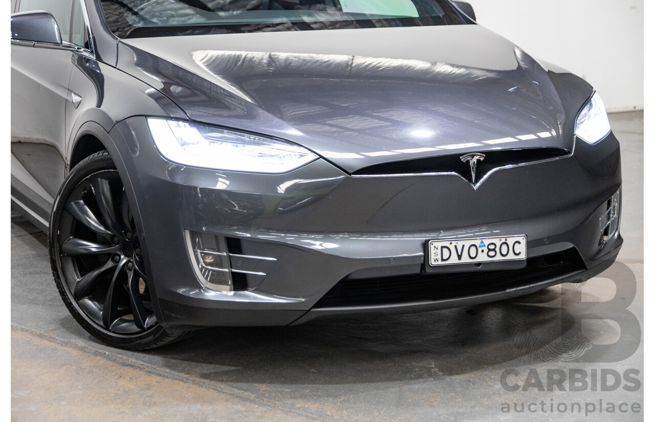 04/2018 Tesla Model X 75D (AWD) 75XB MY18 4d Wagon Midnight Silver Metallic Dedicated Electric EV - 7 Seater