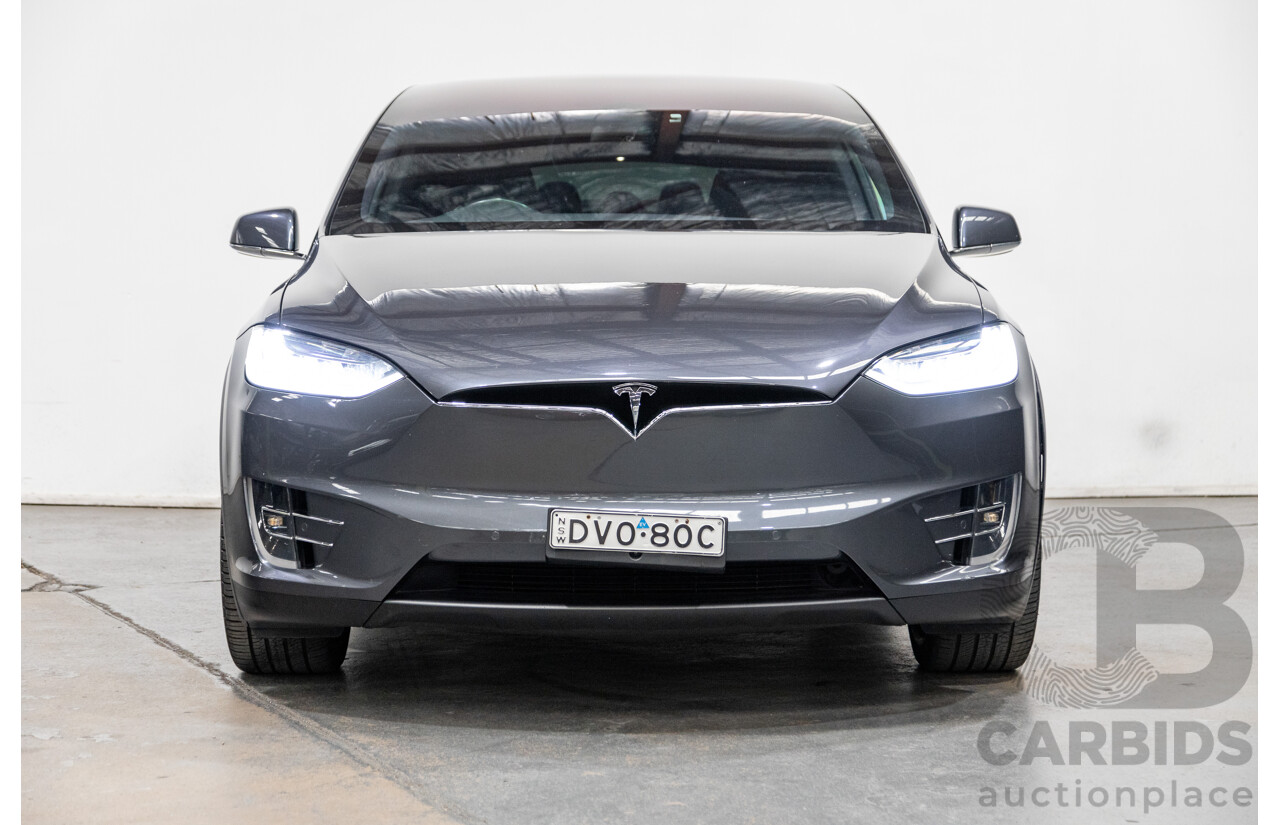 04/2018 Tesla Model X 75D (AWD) 75XB MY18 4d Wagon Midnight Silver Metallic Dedicated Electric EV - 7 Seater