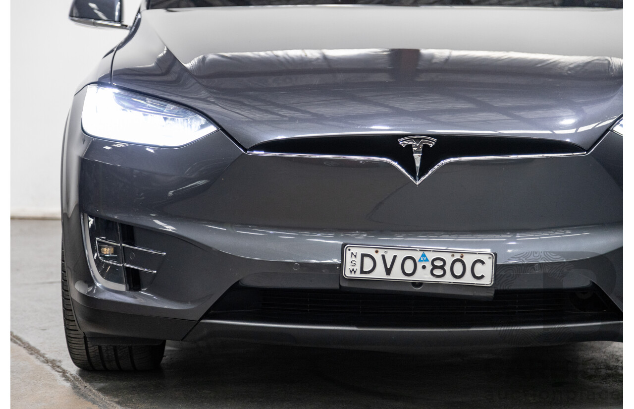 04/2018 Tesla Model X 75D (AWD) 75XB MY18 4d Wagon Midnight Silver Metallic Dedicated Electric EV - 7 Seater