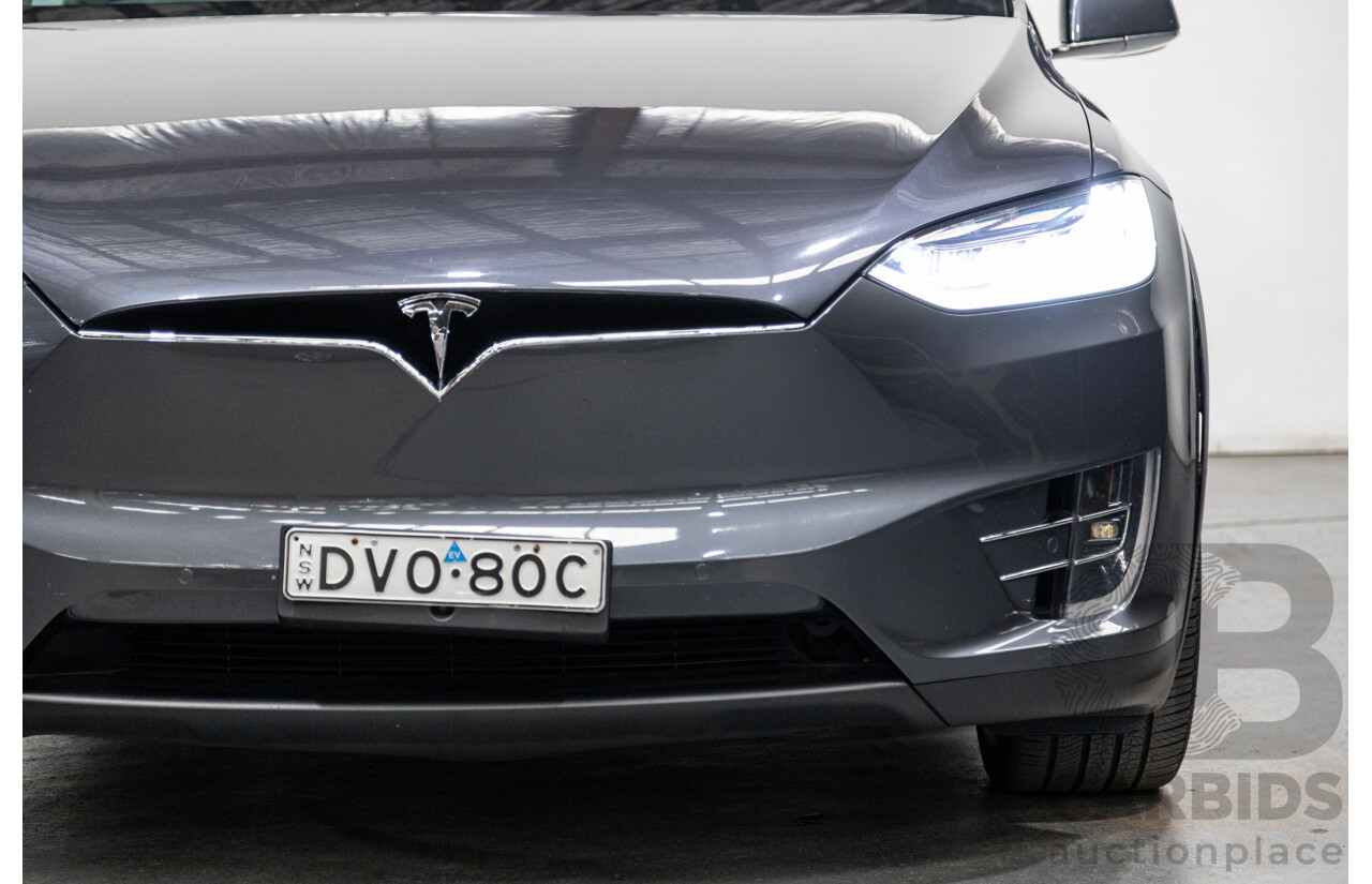 04/2018 Tesla Model X 75D (AWD) 75XB MY18 4d Wagon Midnight Silver Metallic Dedicated Electric EV - 7 Seater