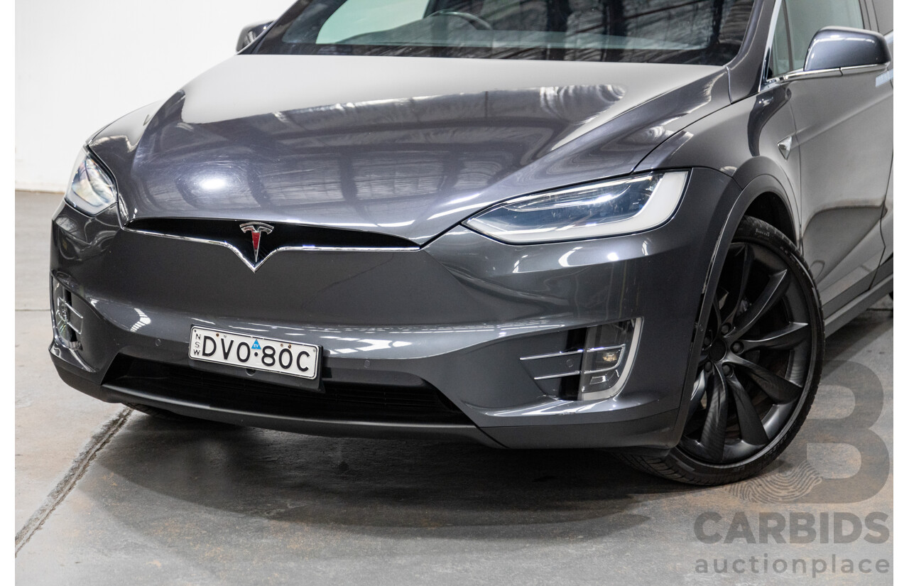 04/2018 Tesla Model X 75D (AWD) 75XB MY18 4d Wagon Midnight Silver Metallic Dedicated Electric EV - 7 Seater