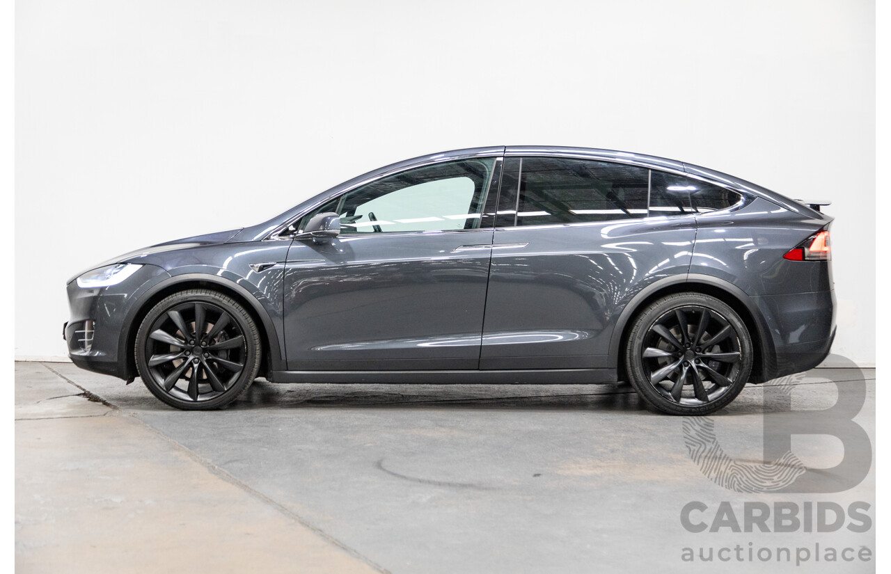 04/2018 Tesla Model X 75D (AWD) 75XB MY18 4d Wagon Midnight Silver Metallic Dedicated Electric EV - 7 Seater