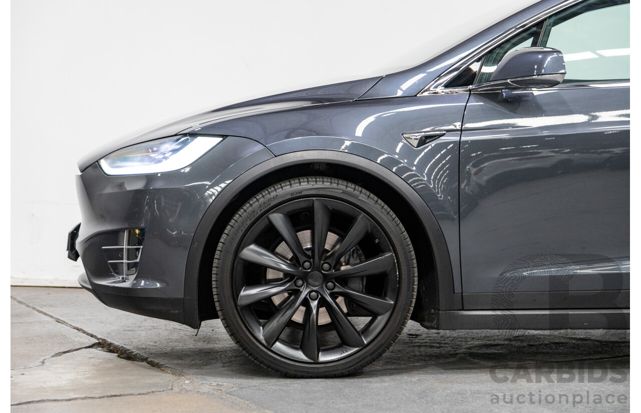 04/2018 Tesla Model X 75D (AWD) 75XB MY18 4d Wagon Midnight Silver Metallic Dedicated Electric EV - 7 Seater