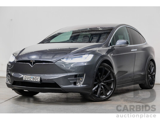 04/2018 Tesla Model X 75D (AWD) 75XB MY18 4d Wagon Midnight Silver Metallic Dedicated Electric EV - 7 Seater