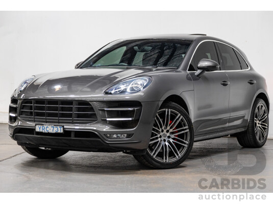 9/2014 Porsche Macan Turbo (AWD) 95B 4d Wagon Agate Grey Metallic Twin Turbo V6 3.6L