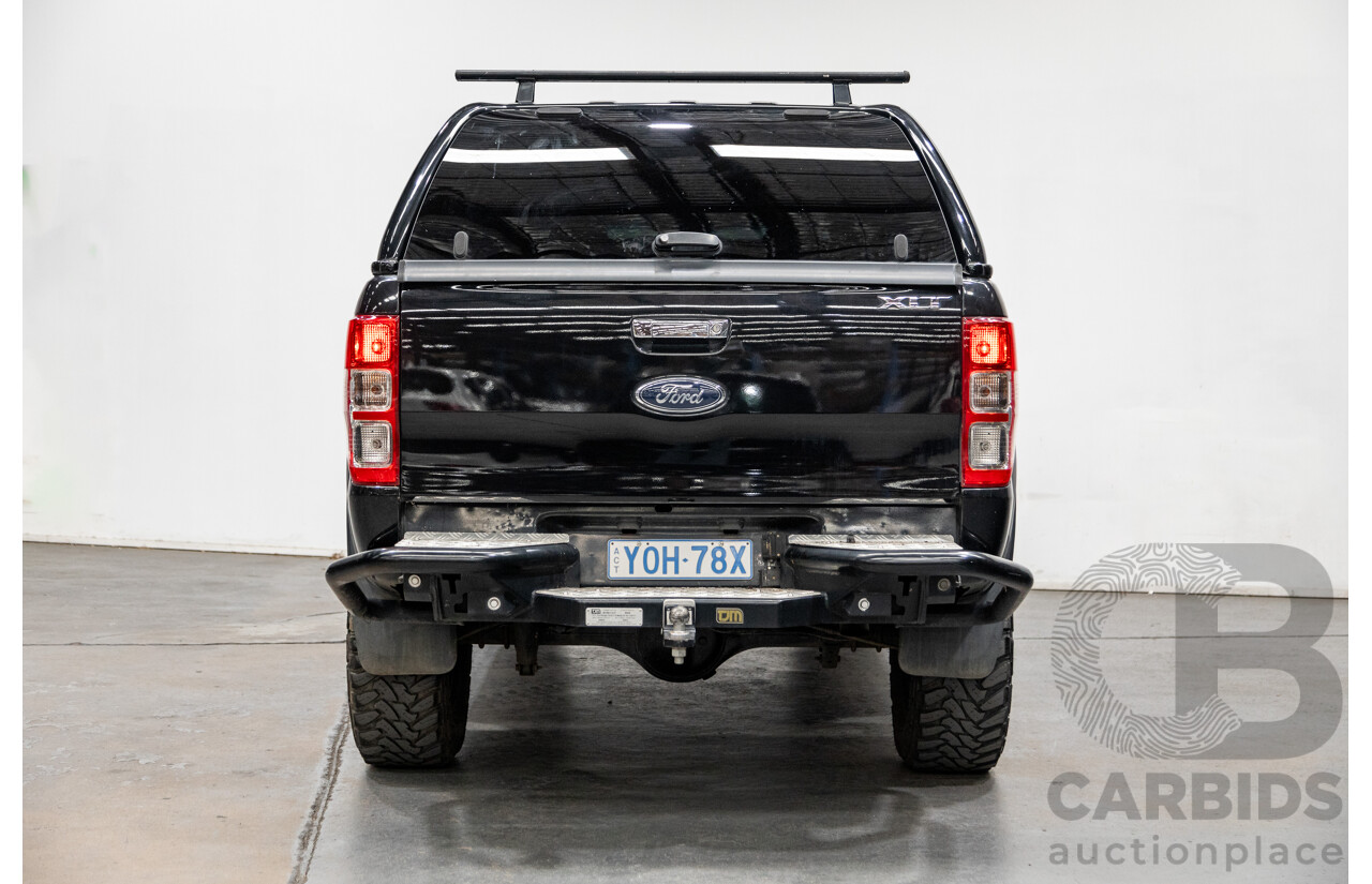 10/2015 Ford Ranger XLT 3.2 (4x4) PX MKII 4d Dual Cab Utility Black Mica Turbo Diesel 3.2L