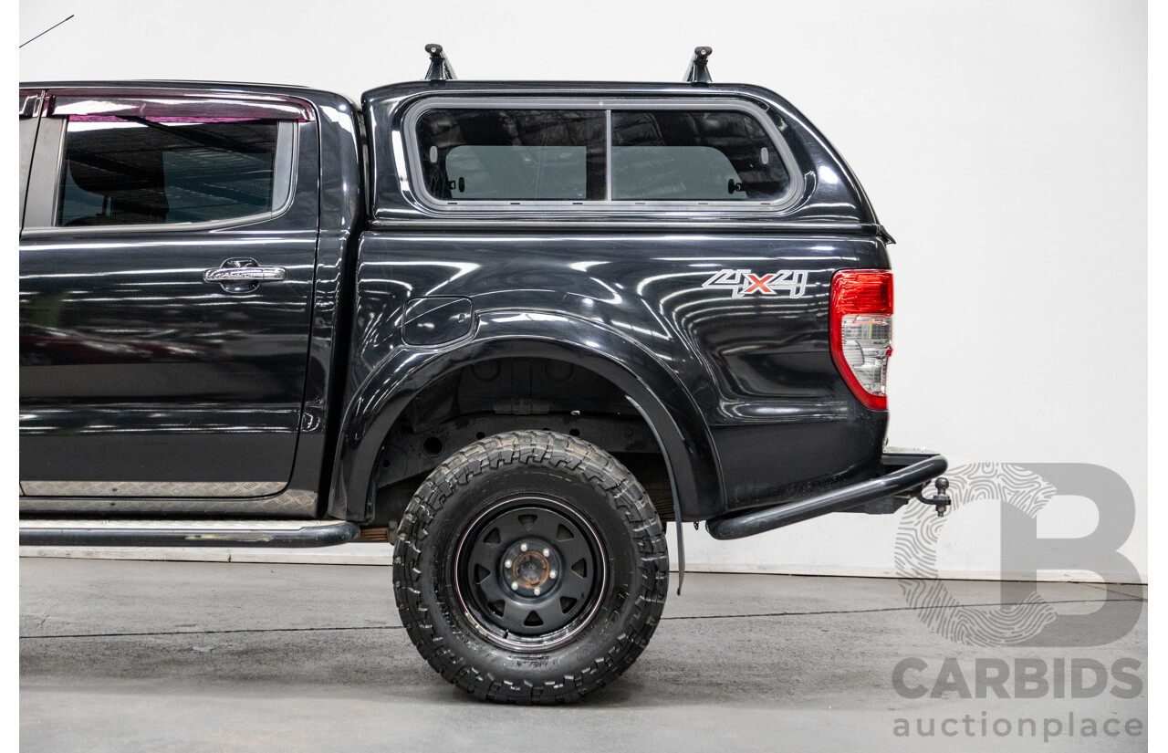 10/2015 Ford Ranger XLT 3.2 (4x4) PX MKII 4d Dual Cab Utility Black Mica Turbo Diesel 3.2L