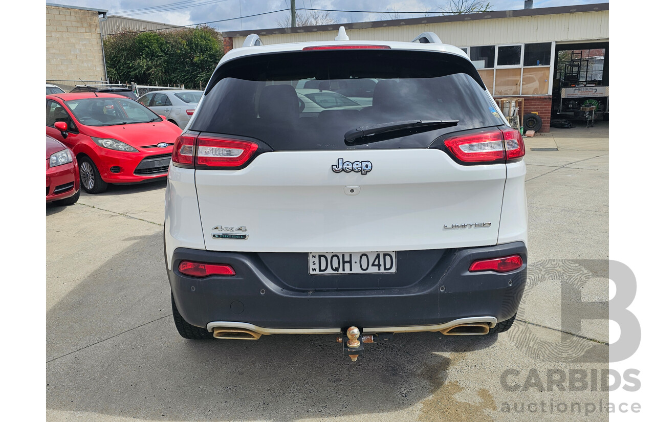 6/2017 Jeep Cherokee Limited (4x4) KL MY15 4d Wagon White 2.0L