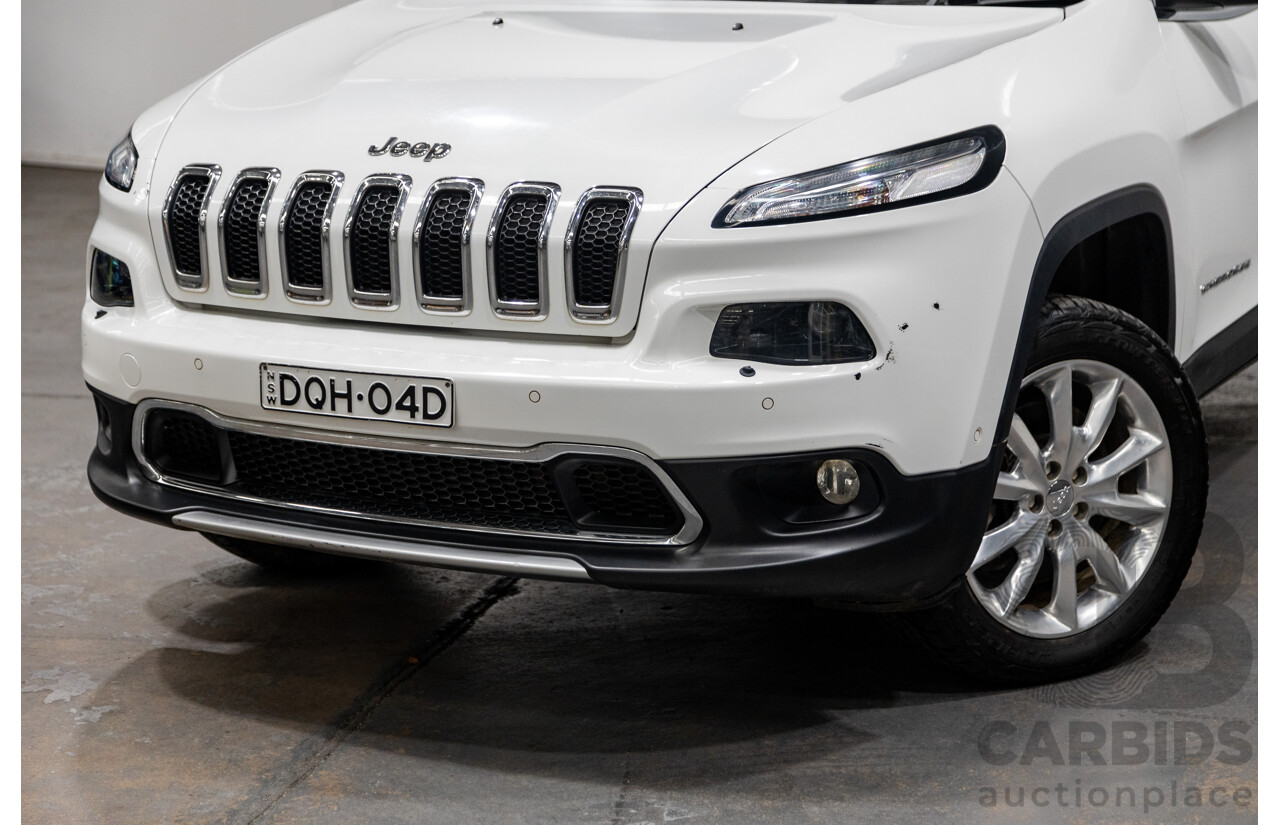 6/2017 Jeep Cherokee Limited (4x4) KL MY15 4d Wagon Bright White Turbo Diesel 2.0L