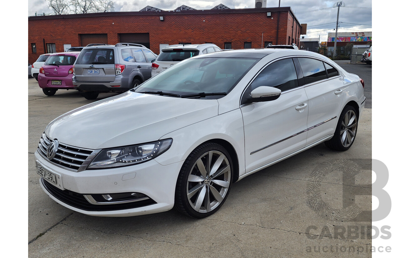 7/2013 Volkswagen CC 130 TDI 3C MY13.5 4d Coupe White 2.0L