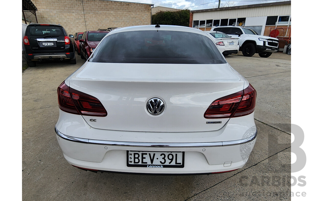 7/2013 Volkswagen CC 130 TDI 3C MY13.5 4d Coupe White 2.0L