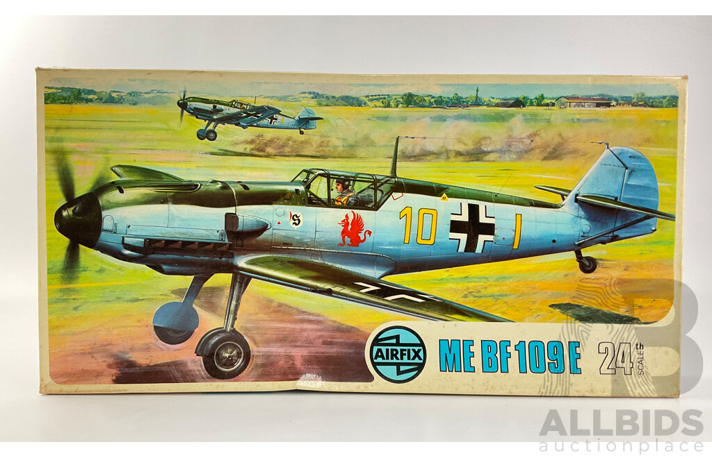 Vintage Airfix Model Messerschmitt BF 109E - 1:24 Scale