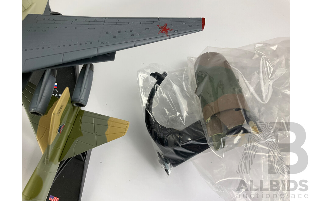 Collection of Diecast, Plastic and Timber Military Aircraft Including Avro Vulcan, Boeing Super Fortress, Beriev A-50M and More