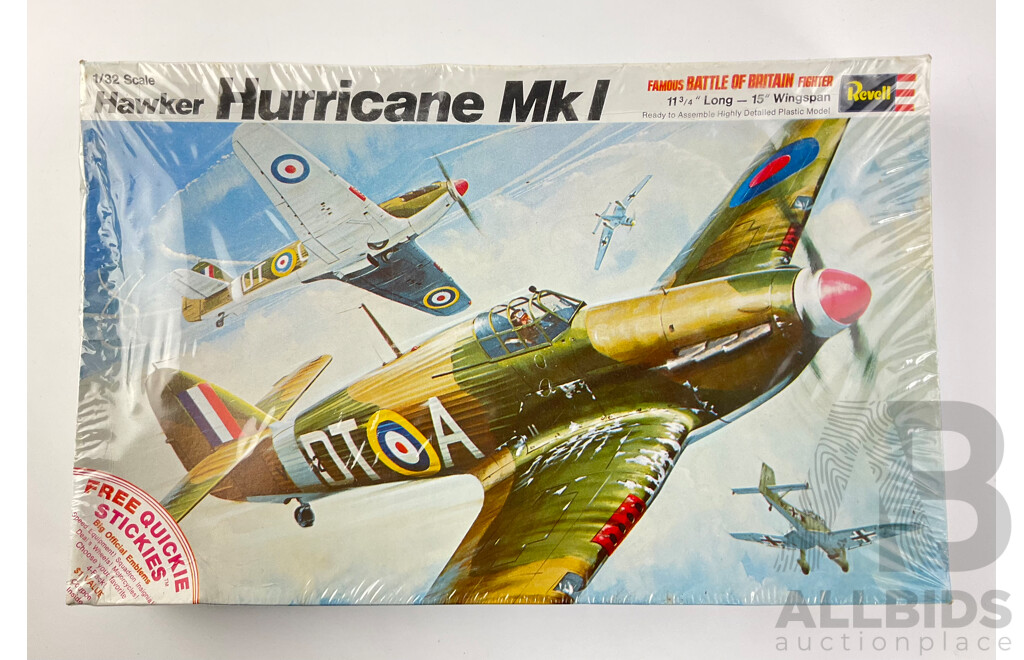 Vintage Revell Model Hawker Hurricane MK I - 1:32 Scale