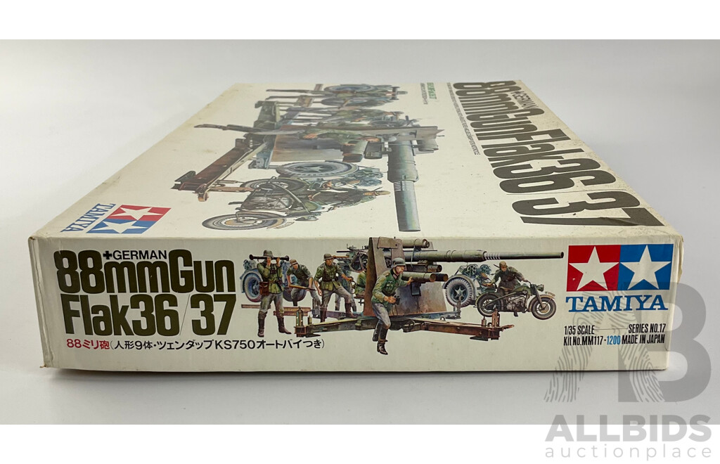 Vintage Tamiya 88mm Gun Flak 36/37- 1:35 Scale