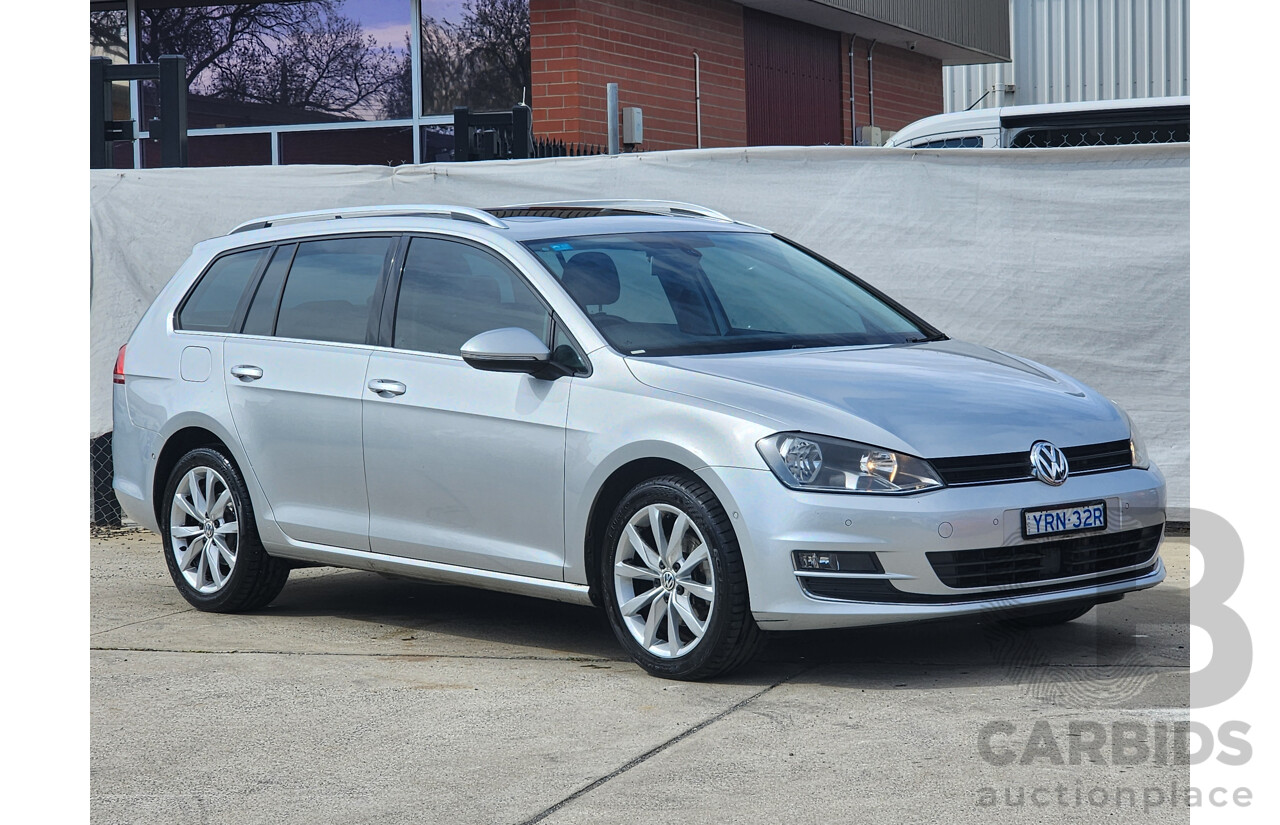 2/2014 Volkswagen Golf 110 TDI Highline AU MY14 4d Wagon Silver Or Chrome 2.0L