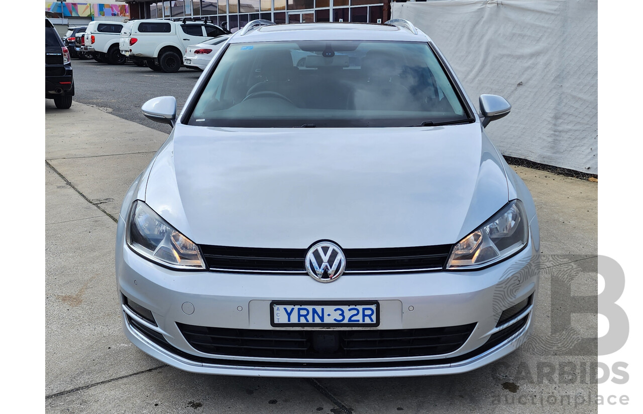 2/2014 Volkswagen Golf 110 TDI Highline AU MY14 4d Wagon Silver Or Chrome 2.0L