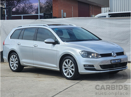 2/2014 Volkswagen Golf 110 TDI Highline AU MY14 4d Wagon Silver Or Chrome 2.0L