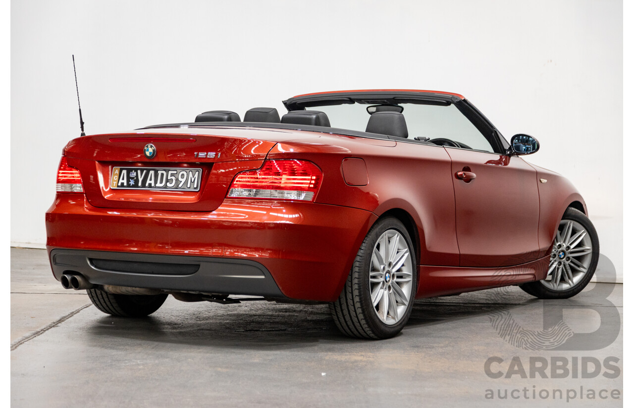 6/2008 BMW 125i E88 M-Sport Package 2d Convertible Sedona Red Metallic 3.0L