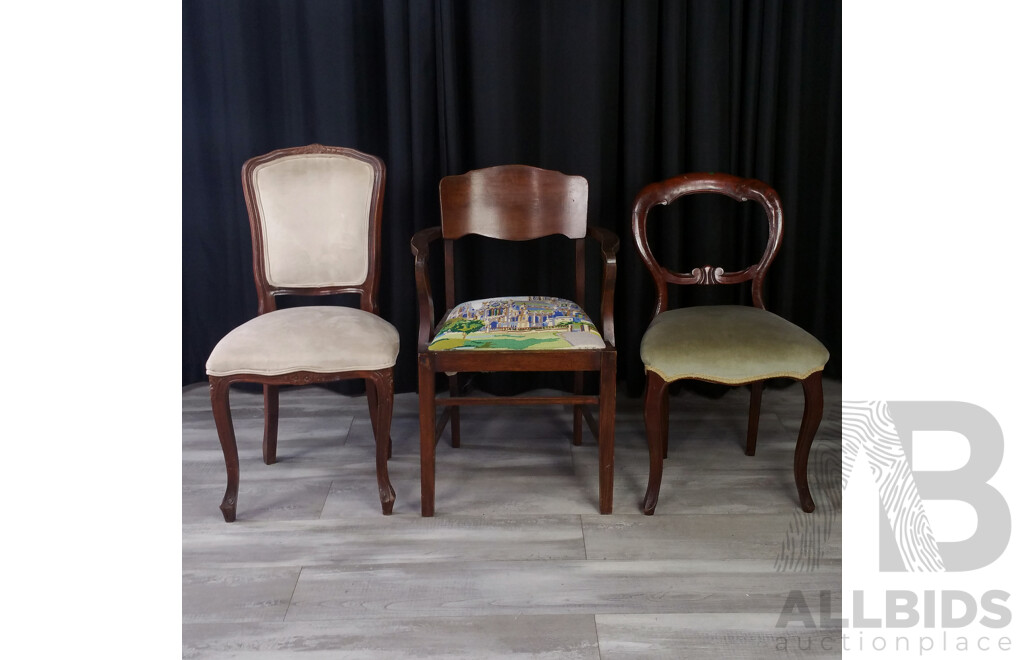 Melange of Three Dining Chairs