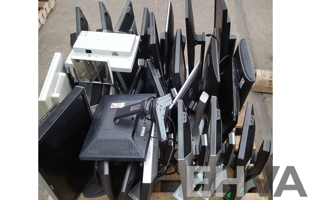 Bulk Lot of Assorted LCD Monitors