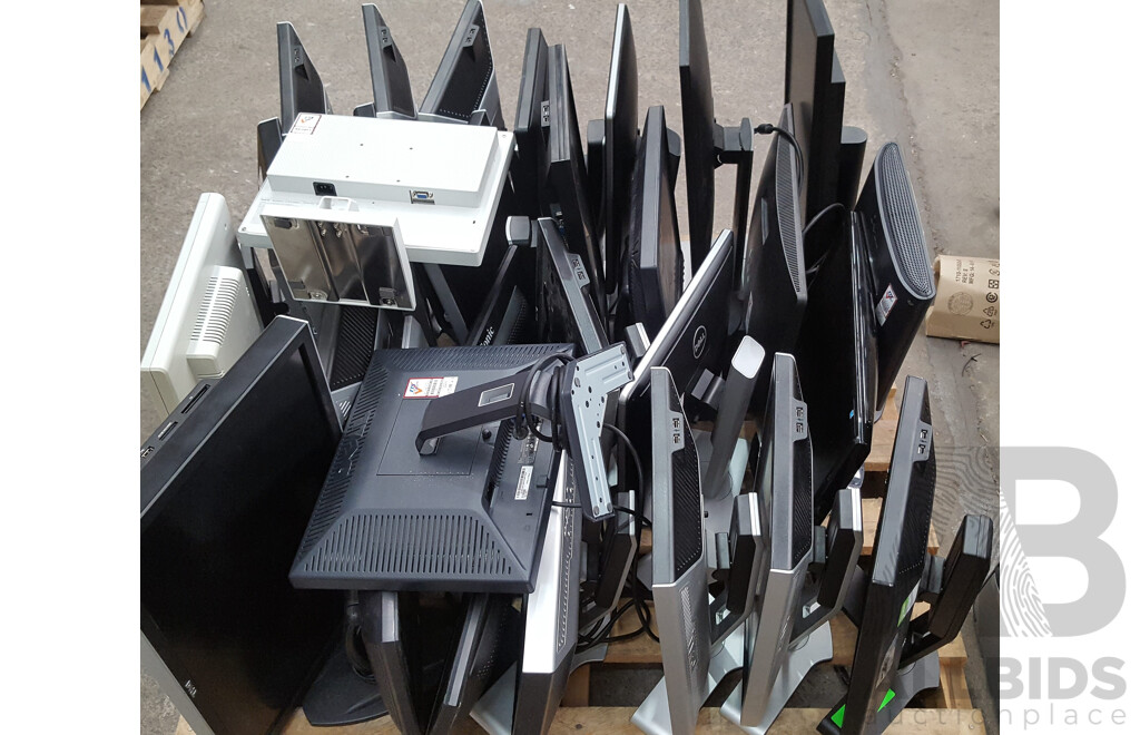 Bulk Lot of Assorted LCD Monitors