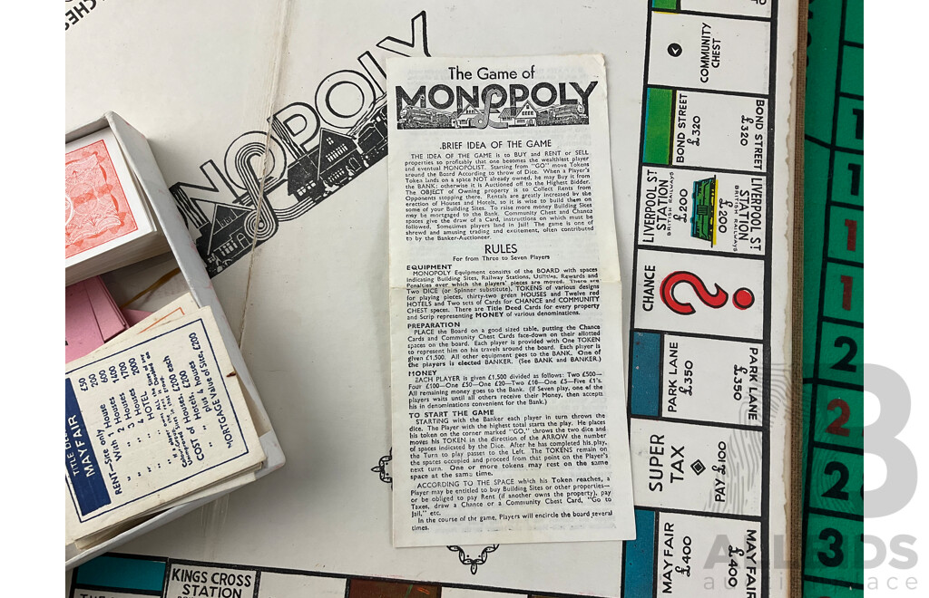 Vintage Monopoly Board Game with Nintendo Roulette Matt