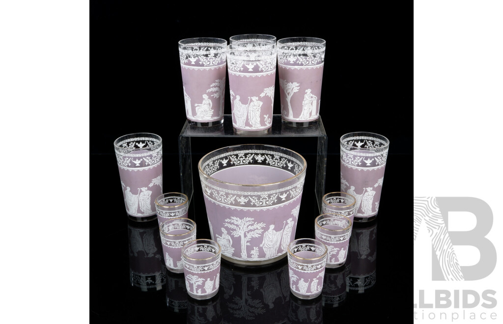 Set 13 Retro Purple Glasses with Classical Theme