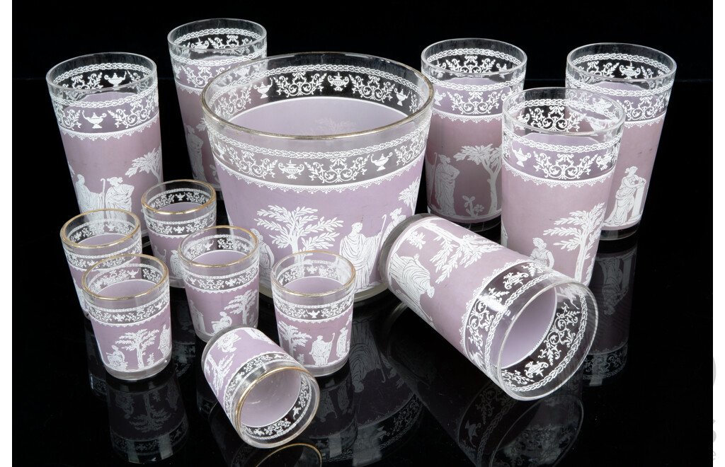 Set 13 Retro Purple Glasses with Classical Theme