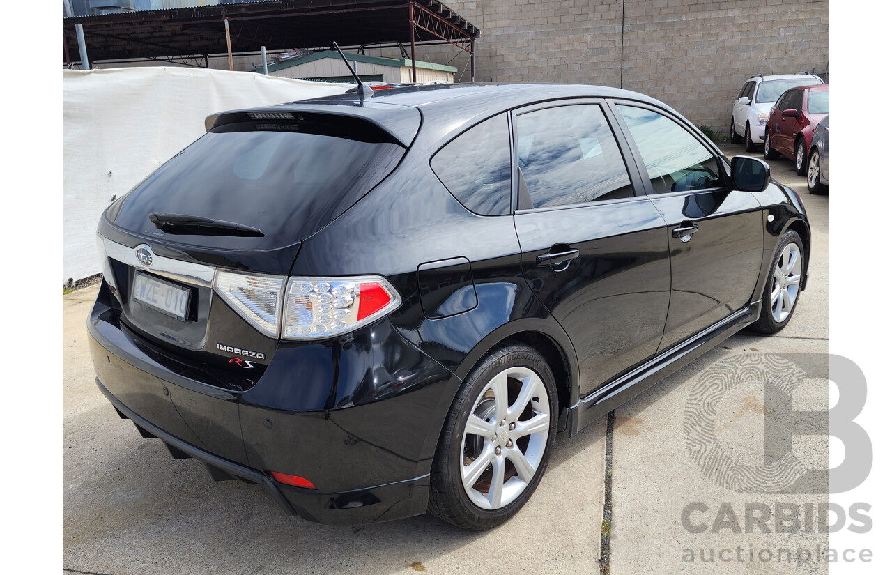 4/2009 Subaru Impreza RS (awd) MY09 5d Hatchback Black 2.0L